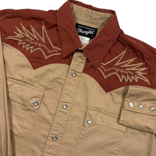 Wrangler western shirt mens - wrangler, l