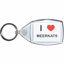 Meerkats I Love Heart Clear