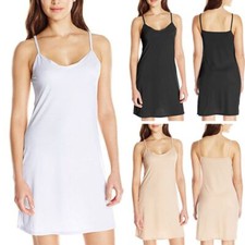 Casual Solid Color V Neck Sling Dress Short Dress Slip Under Dress Sleeveless