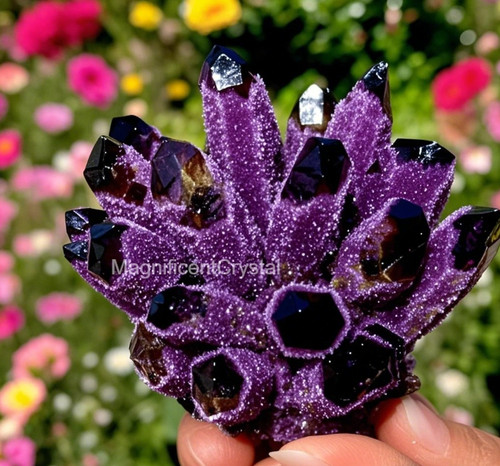 300g rare dark purple quartz - dark,