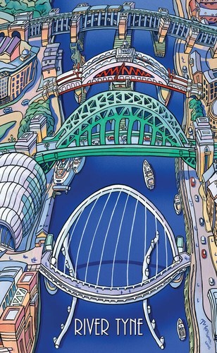 Tea towel river - tea, tyne 
