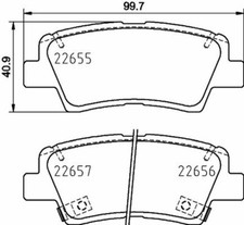 Brake pad set with wear