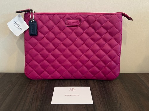 Coach magenta pink quilted - magenta,