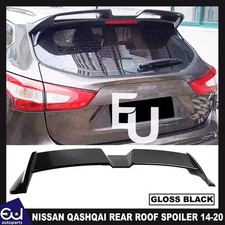 REAR ROOF SPOILER WING FOR NISSAN QASHQAI 14-20 TAILGATE GLOSS BLACK OEM FIT