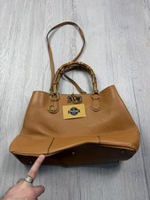 Roberta M Brown Leather Tote