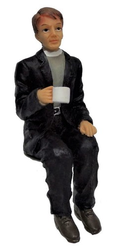 Dolls house clergyman minister - house,