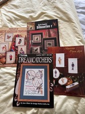 Collection Of Four  Cross Stitch Patterns - Native Americans &  Animal Designs