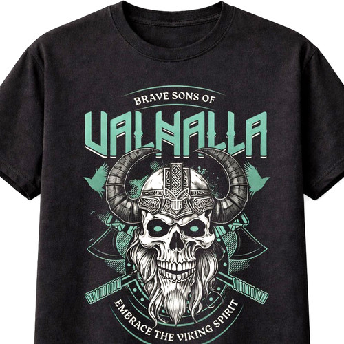 Valhalla viking skull norse - skull,