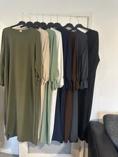 Abaya Jubba Ladies Arab Black Flared Size M Maxi Long Sleeve Modest Dress