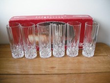 RCR Lead Crystal OPERA Highball Hi-Ball Tumblers Set of 6 – Italian Boxed