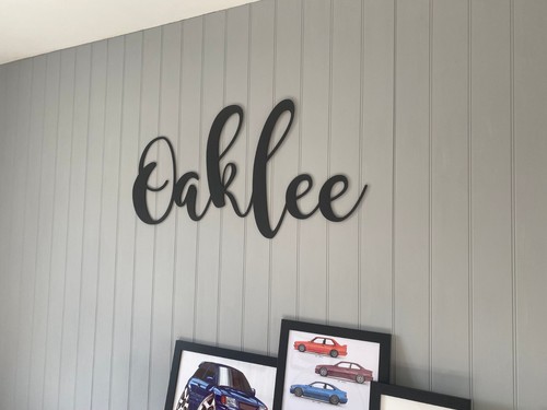 Wooden name sign personalised - wooden,