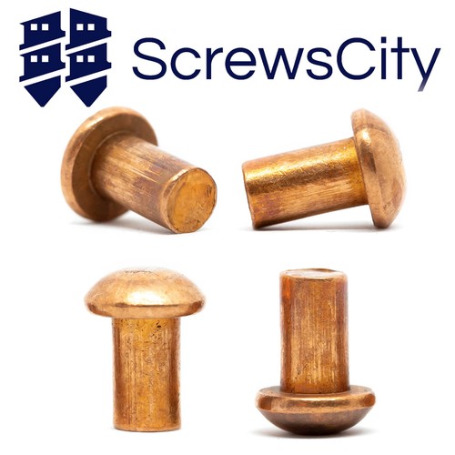 Solid copper round head - solid,