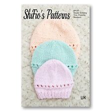 Knitting Pattern for Baby Hats, Tiny, Premature and Newborn, DK, KP530