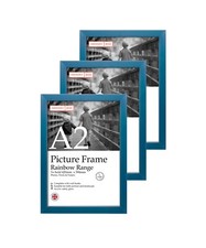 A5 A4 A3 A2 Pack of 3 Frames Rainbow Range Blue Photo Frame Set of 3 Thin Frame
