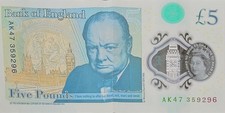 Ak47 ,5 pound ,note, fiver, rare note , Bank of England