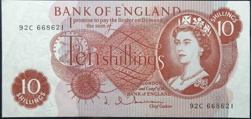 Qeii ten shilling banknote - ,