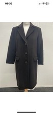Gerard Darel Chocolate Brown Warm Wool Mix Long Coat Size 42 Uk 14