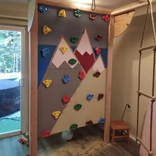 Children Climbing Wall Stones