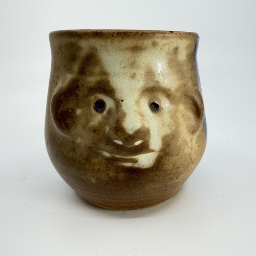 Studio pottery artist face jar - studio,