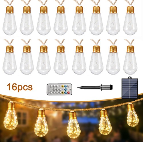 Solar powered string - string, lights