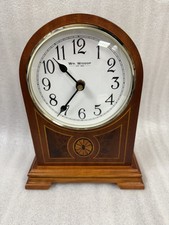 W.M. Widdop Wooden Barrister Mantel Westminster Chime Mantel Clock