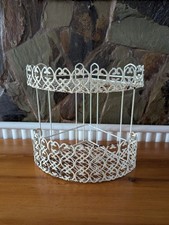 Vtg Coated Metal Corner Shelf Shabby Chic Decor Display Interiors French Aged ➡️