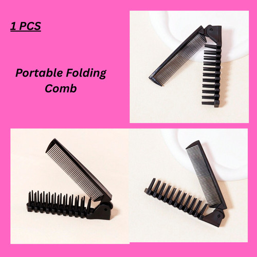 Portable folding comb with - comb,