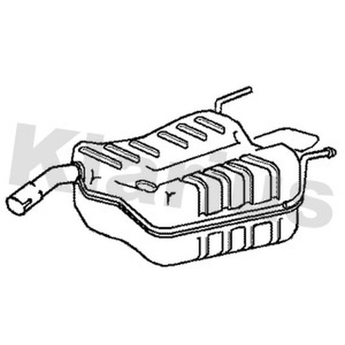 Exhaust rear back - back, for