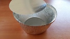 16 x 2lb Round Aluminium Foil Pudding Basins Dish With Lids Bake Oven Cook
