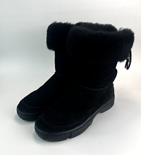 UGG Ultimate Bind Womens Boots Black Suede Shearling Lined UK 5.5