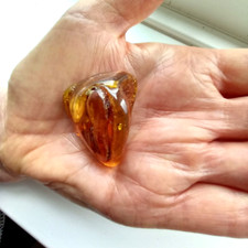 Baltic Amber Fossil with inclusions / insect? 4cm / 1.5ins, 12g