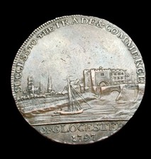 1793 - 1797 Gloucester Berkeley Canal Halfpenny Conder Token Coin D&H62