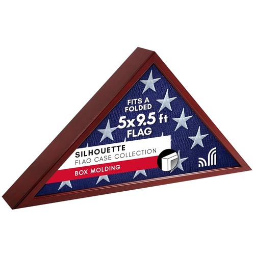 Elegant mahogany flag display - elegant,