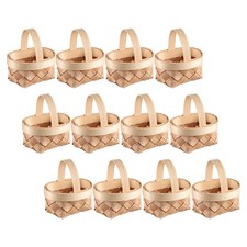 20 Pcs Mini Straw Baskets With