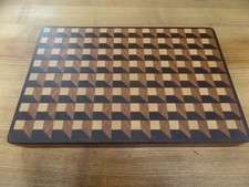 Luxury End Grain cutting board wooden chopping board 3D Cube pattern