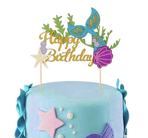 Little mermaid cake topper - mermaid,
