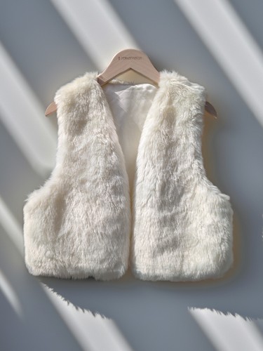 Cream white faux - cream,