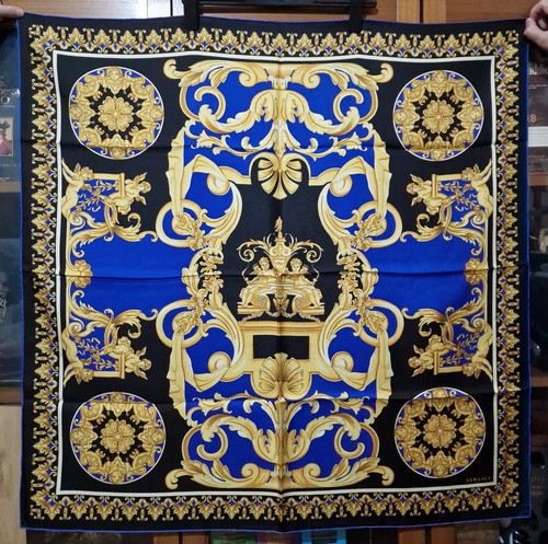 Versace blue gold baroque - blue,