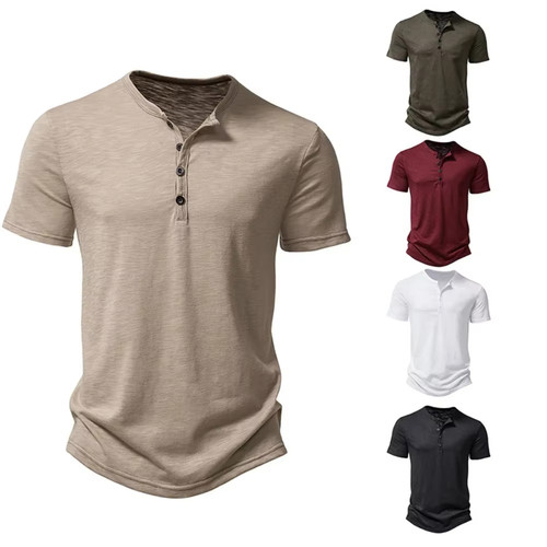 Men henley collar - men,