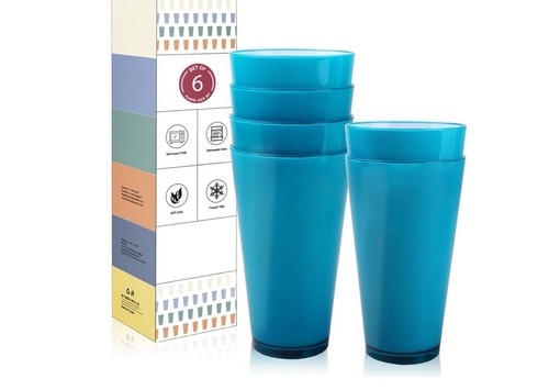 Wrova plastic glasses - glasses, 700ml