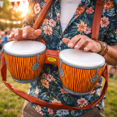 Inflatable bongo drums strap - inflatable,