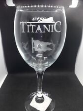 Titanic sinking wine glass