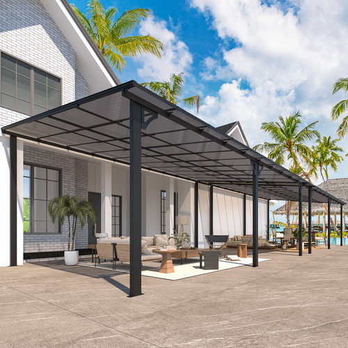 Wall mounted hardtop gazebo - mounted,