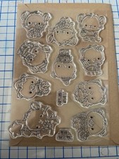 LILI OF THE VALLEY A5 POLYMER STAMP SET. FESTIVE MICE & BEARS.