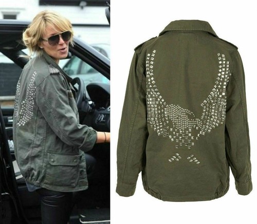 Topshop khaki green parka - green,