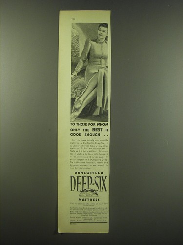1940 dunlopillo deep - dunlopillo, deep-six