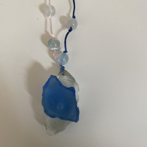 Sea glass necklace natural - sea,