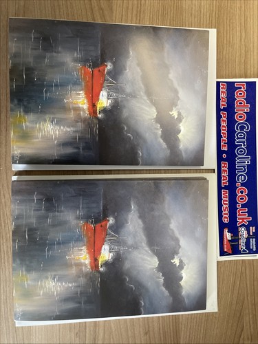 Radio caroline christmas cards - radio,