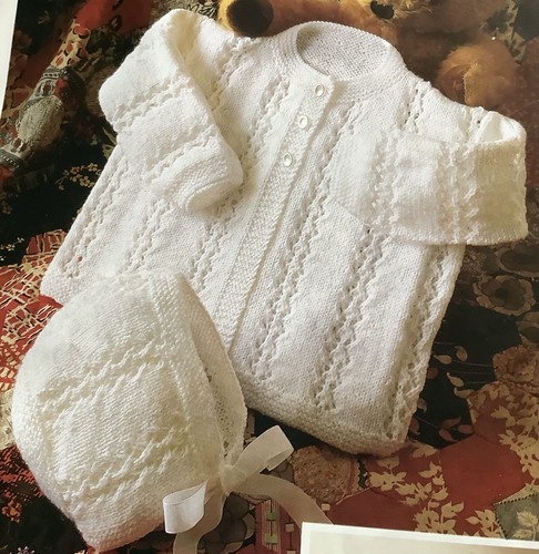 Hand knitted baby 3ply - baby,