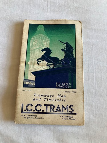 Trams tramway map - l.c.c.,